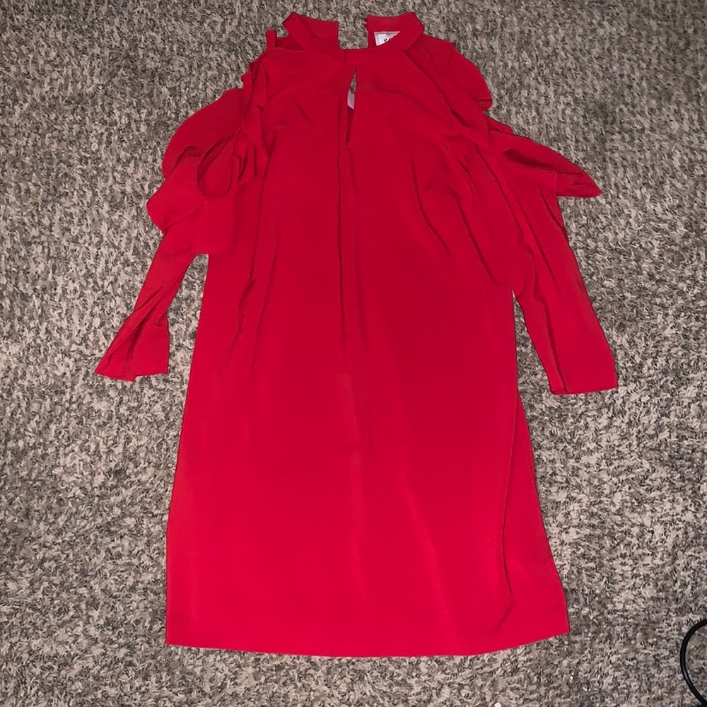 Red Cold Shoulder Dress